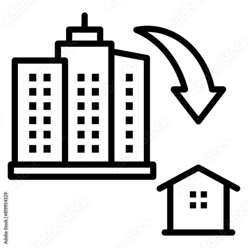 Corporate Downsizing  Icon Element For Design