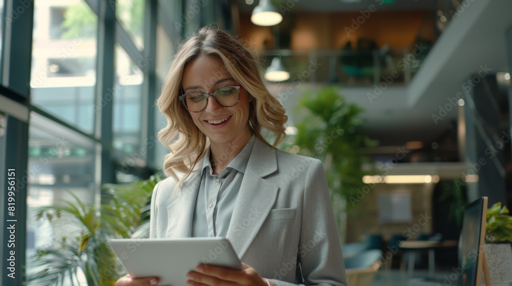 Smiling Professional with Tablet