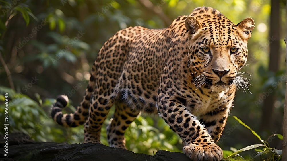 The leopard's coat is a masterpiece of nature's design. Each golden hair is a testament to the animal's adaptability and stealth, shimmering in the sunlight like liquid gold. The rosette markings, uni The leopard's coat is a masterpiece of nature's design. Each golden hair is a testament to the animal's adaptability and stealth, shimmering in the sunlight like liquid gold. The rosette markings, uni