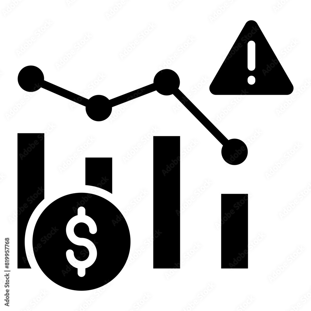 Stock Market Crash Icon Element For Design Stock Market Crash Icon Element For Design