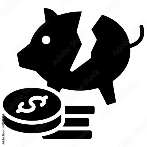 Economic Hardship  Icon Element For Design