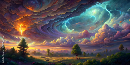 Imagine a world where tornadoes are not just destructive forces, but also a beauty. Watch as they paint the sky with a kaleidoscope of colored clouds, each one more breathtaking than the last.