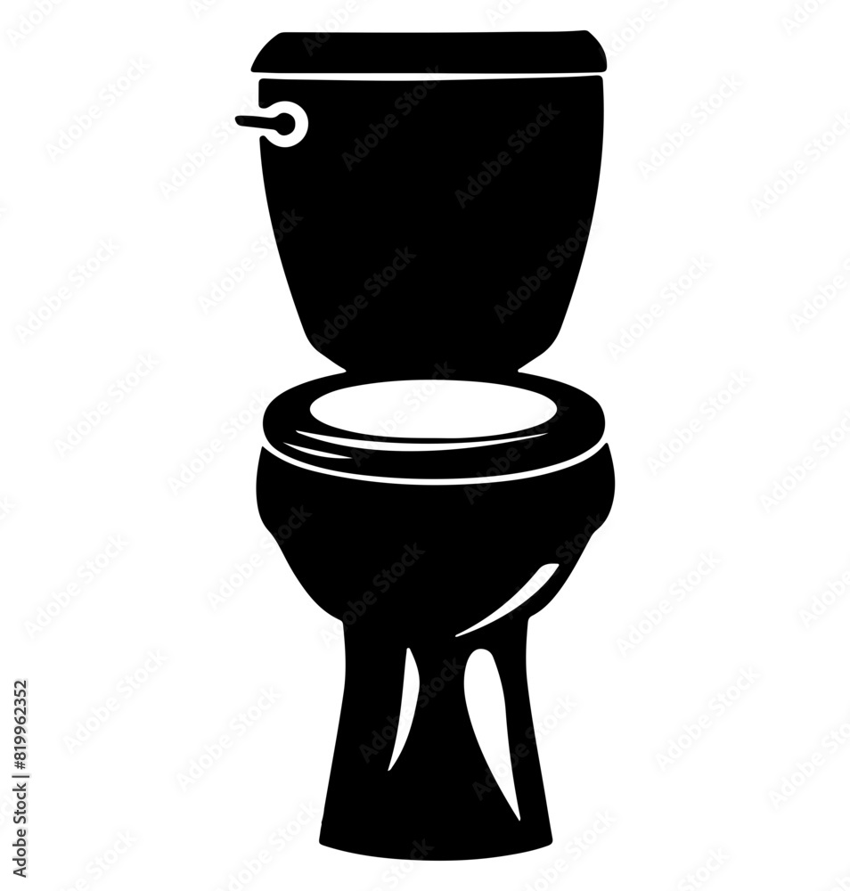 toilet silhouette, toilet icon vector illustration toilet silhouette, toilet icon vector illustration