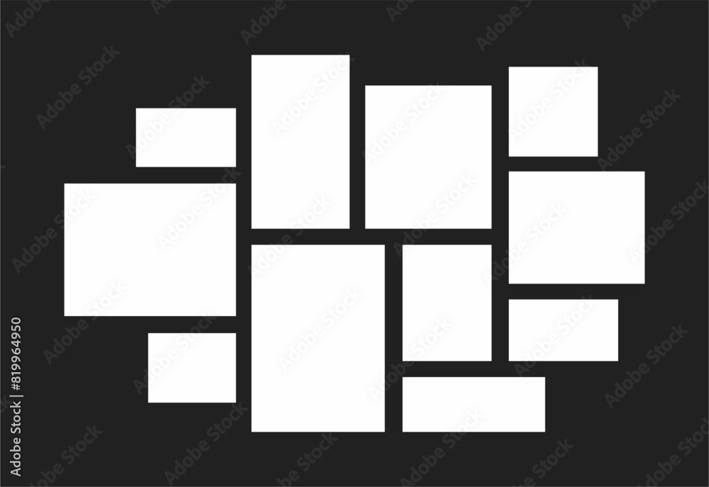 Pictures or photos frame collage. comics page grid layout abstract photo frames and digital photo wall template Pictures or photos frame collage. comics page grid layout abstract photo frames and digital photo wall template