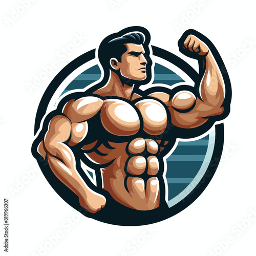 Fitness Bodybuilder vector design man