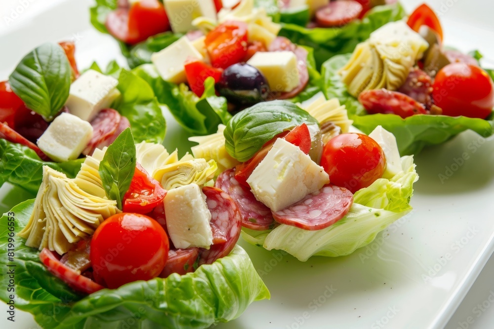 Tasty Antipasto Lettuce Cups with Peppadew Peppers and Olives Tasty Antipasto Lettuce Cups with Peppadew Peppers and Olives