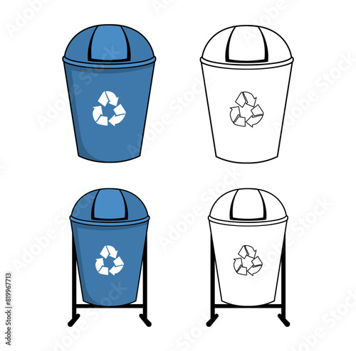 Rubbish Bin Design Illustration vector eps format , suitable for your design needs, logo, illustration, animation, etc.