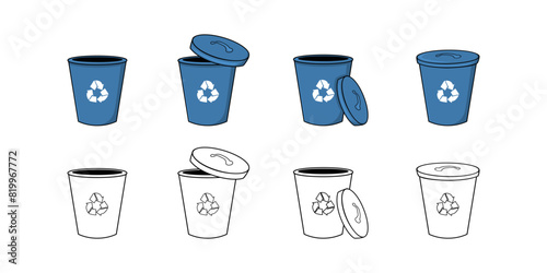 Rubbish Bin Design Illustration vector eps format , suitable for your design needs, logo, illustration, animation, etc.