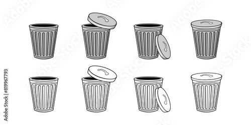 Rubbish Bin Design Illustration vector eps format , suitable for your design needs, logo, illustration, animation, etc.