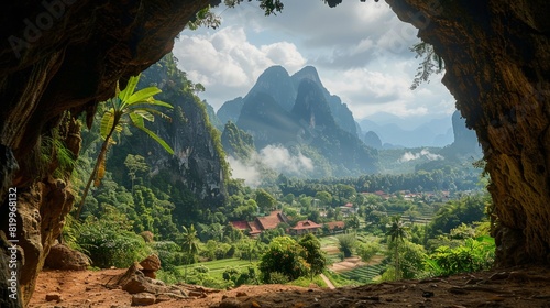Tham Chang Cave in Vang Vieng, Laos photo