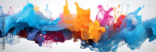 An abstract background with artistic ink splashes.