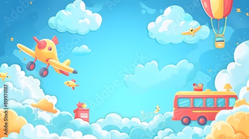 Whimsical Aerial Adventure through a Vibrant Landscape
