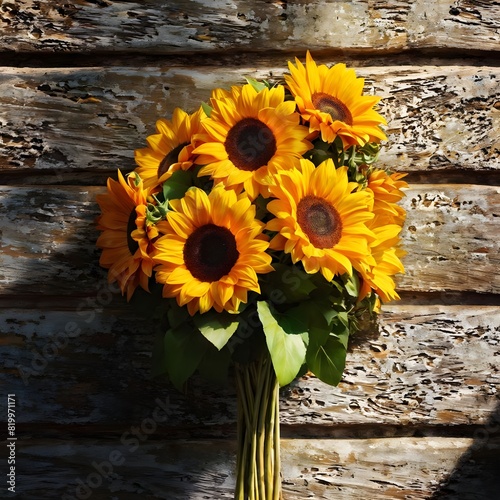 sunflowers on table