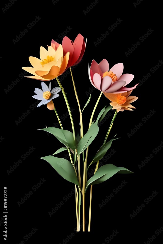 Naklejka premium bouquet of flowers