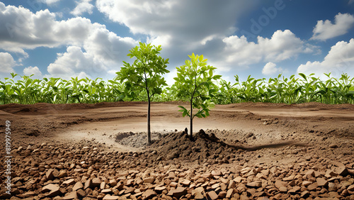 trees and soil