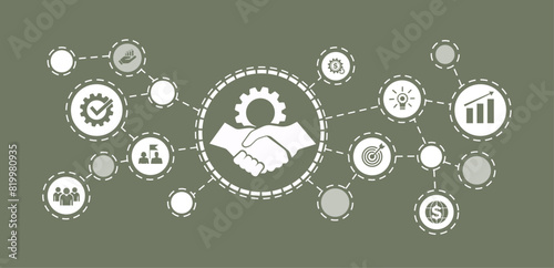 LCA Life Cycle Assessment concept LCA icon for assessing environmental impacts associated with products in the ISO LCA value chain