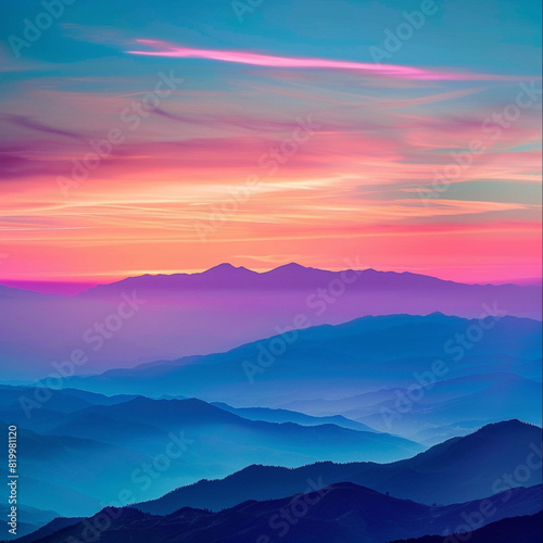 sunset in the mountains © Anuphong