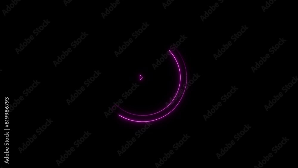 Abstract neon Initial Letter icon animation Abstract neon Initial Letter icon animation