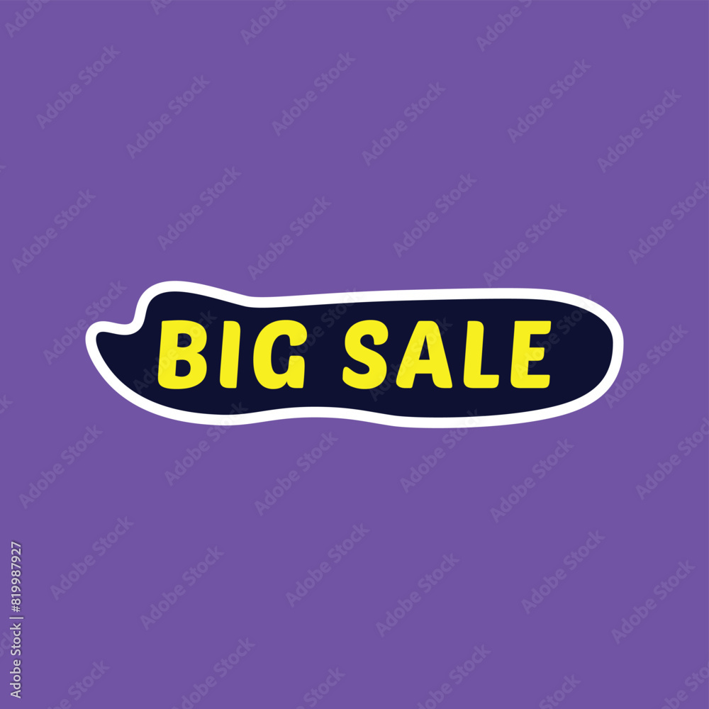 Vector big sale with discount label for promoting your business