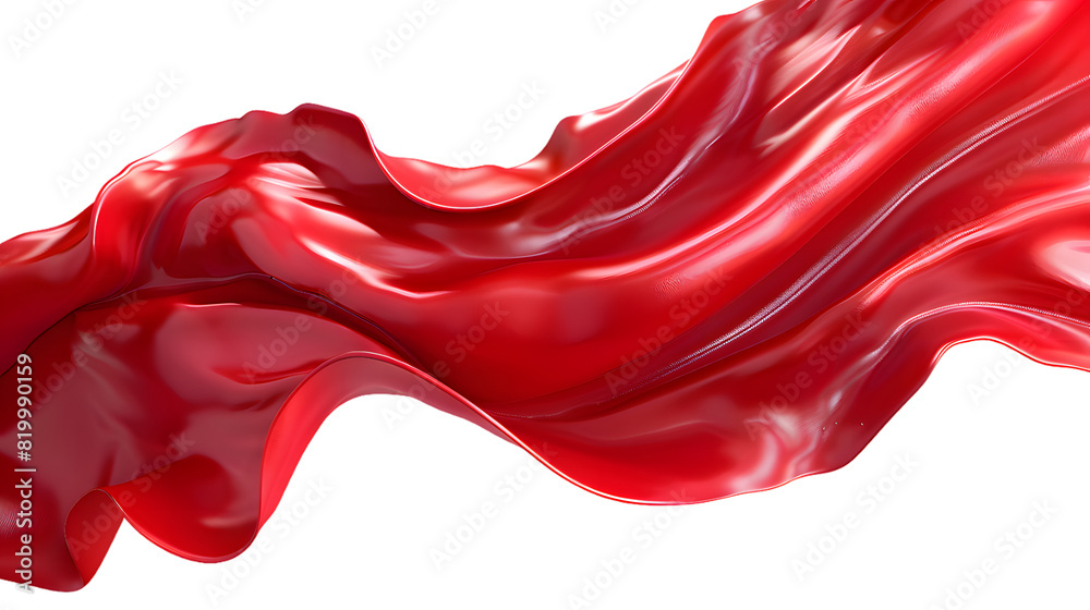 Red fluid waving isolated on transparent background. Fabric Floating sensation Red fluid waving isolated on transparent background. Fabric Floating sensation