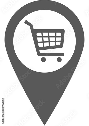 Shipping Cart Pin icon vector illustration