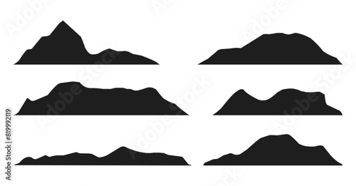 Mountain silhouette banner landscape hill Illustration vector