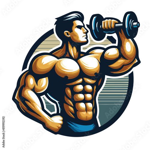 Fitness Bodybuilder vector design man