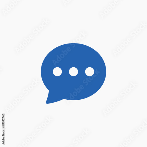 speech bubble three dots talk char message icon