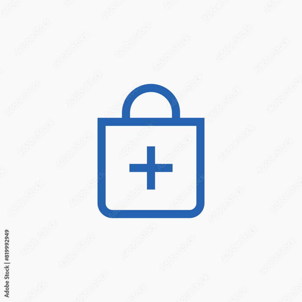 shopping bag new create plus icon shopping bag new create plus icon