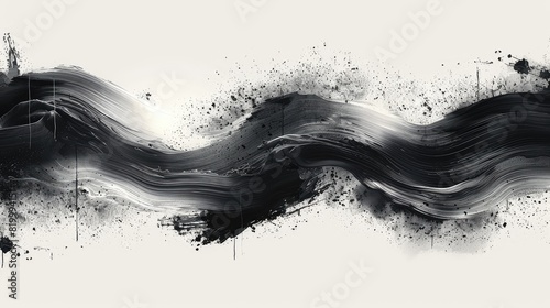 Abstract Artistry  A Monochromatic Display of Textured Strokes and Lines  Perfect for Creative Projects
