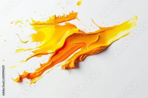 Yellow and orange paint splash