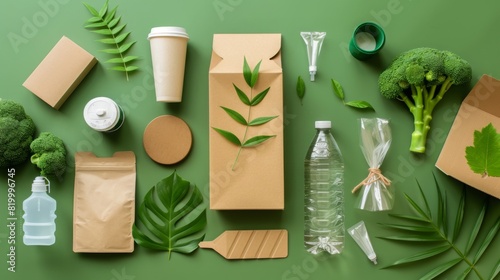 ackaging Solutions for a Sustainable Future: Highlight eco-friendly packaging materials derived from petrochemicals, reducing environmental impact without compromising functionality --ar 16:9 photo