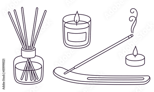 Home fragrance doodles set © sudowoodo