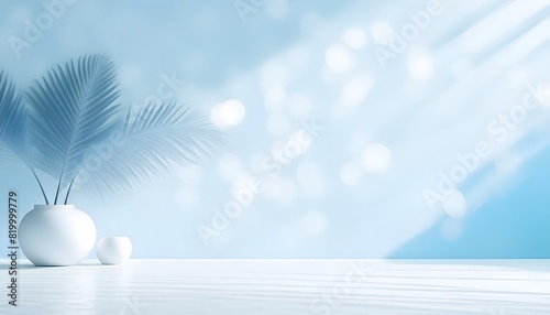 Empty blue color texture pattern background for presentation, cosmetic product marketing, generated AI
