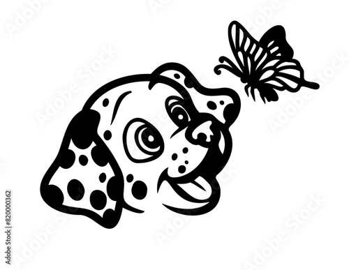 Dalmatian dog vector graphic, perfect cut file 