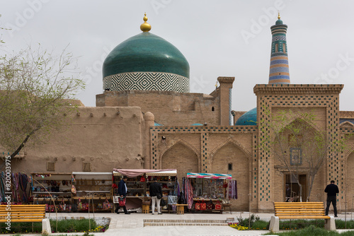 Street in Itchan Kala, the walled inner town of the city of Khiva photo