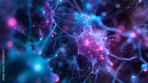 Abstract digital nodes photo