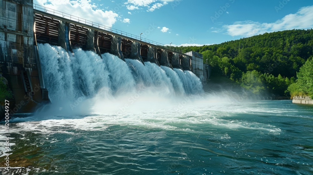 A hydroelectric power plant A hydroelectric power plant