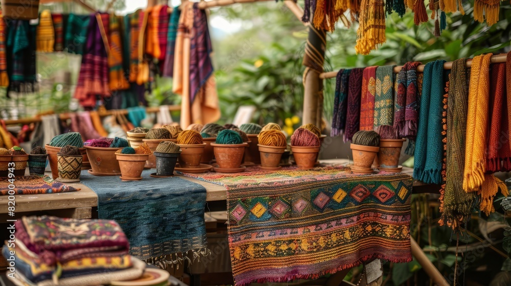 Fototapeta premium A market selling ecofriendly crafts