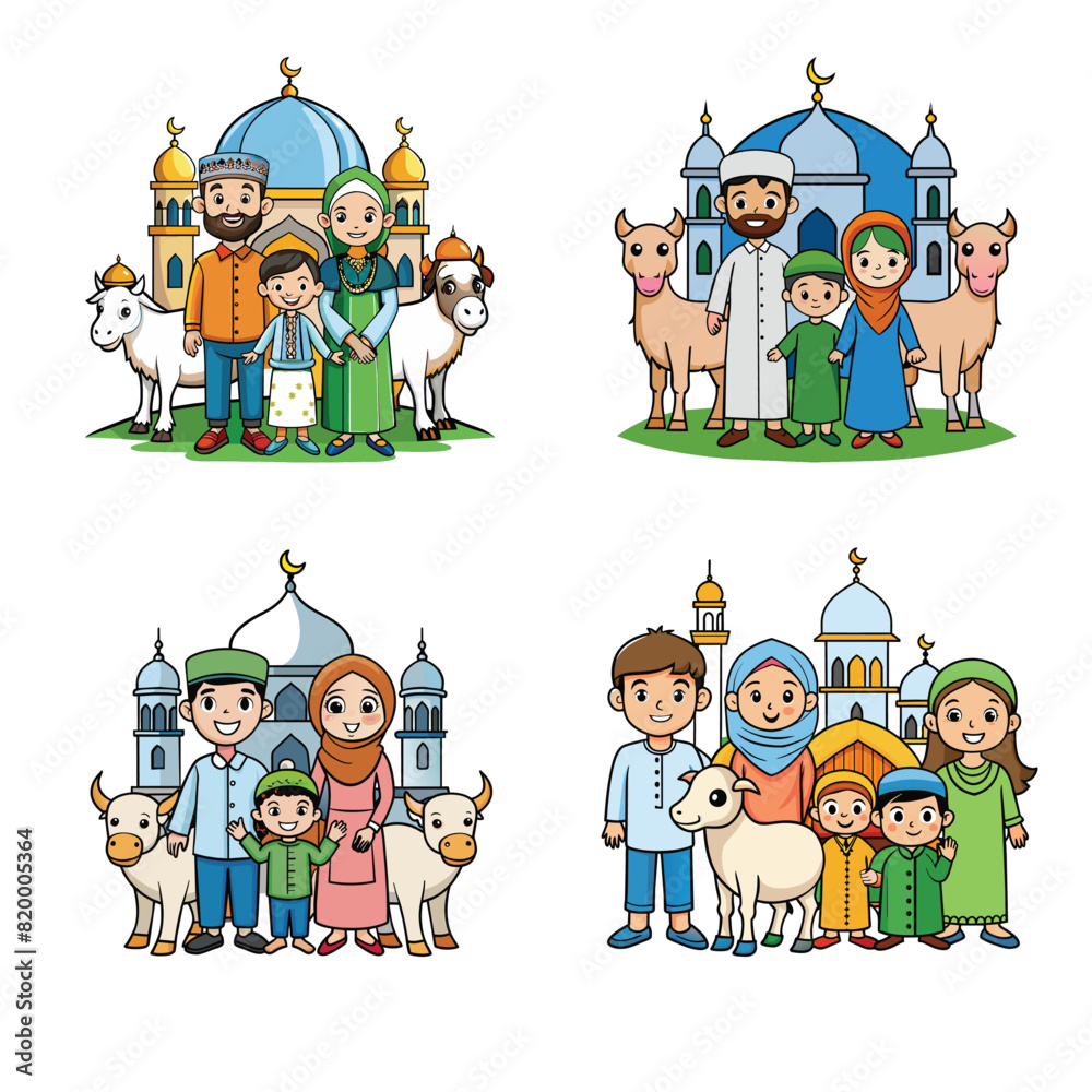 Fototapeta premium Eid Al Adha Mubarak
