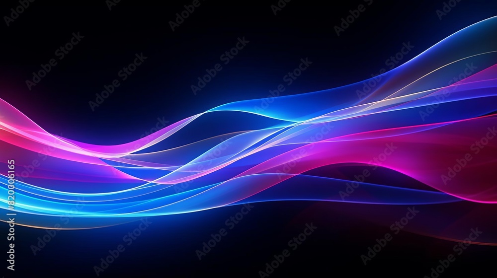 Abstract neon light streaks on a dark background Abstract neon light streaks on a dark background