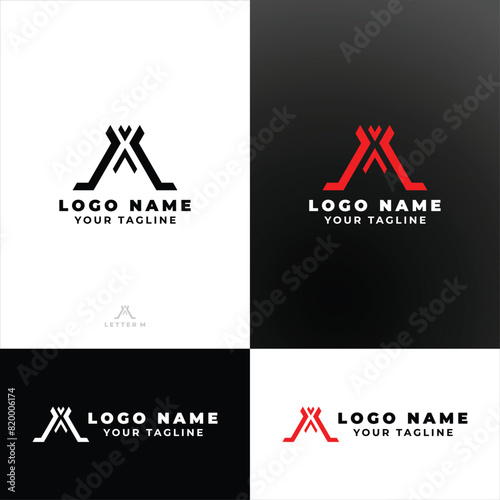 The red letter M logo is very simple, elegant and luxurious