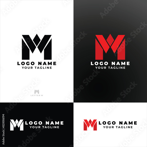 The red letter M logo is very simple, elegant and luxurious