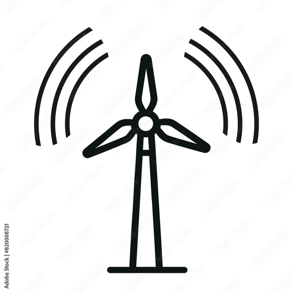 Wind power for green energy, minimalist, vector illustration, isolated, logo Wind power for green energy, minimalist, vector illustration, isolated, logo