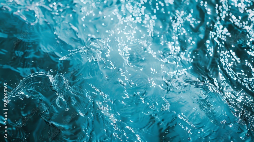 Obraz premium Closeup abstract of surface blue water in the deep sea for background. generative ai