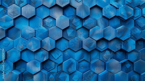 Blue hexagon overlay