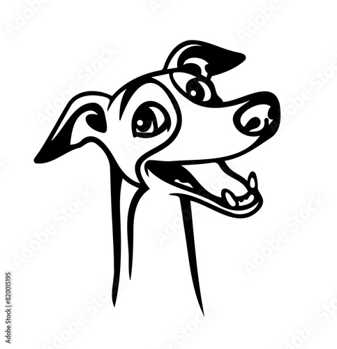 Whippet dog vector graphic SVG 
