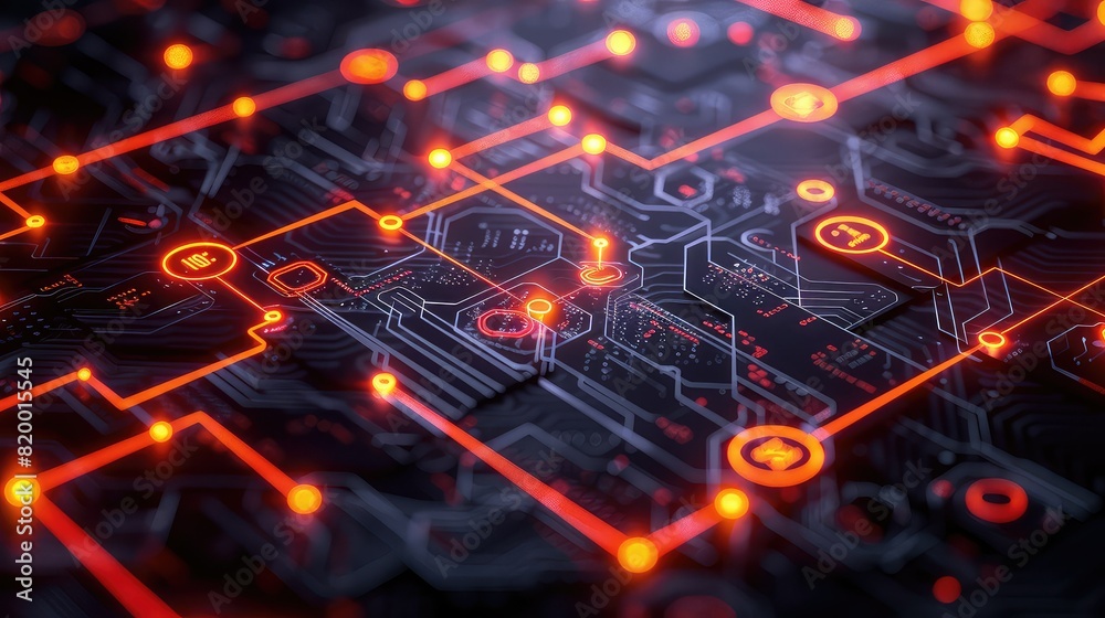 Digital data flow with futuristic technology interface Digital data flow with futuristic technology interface
