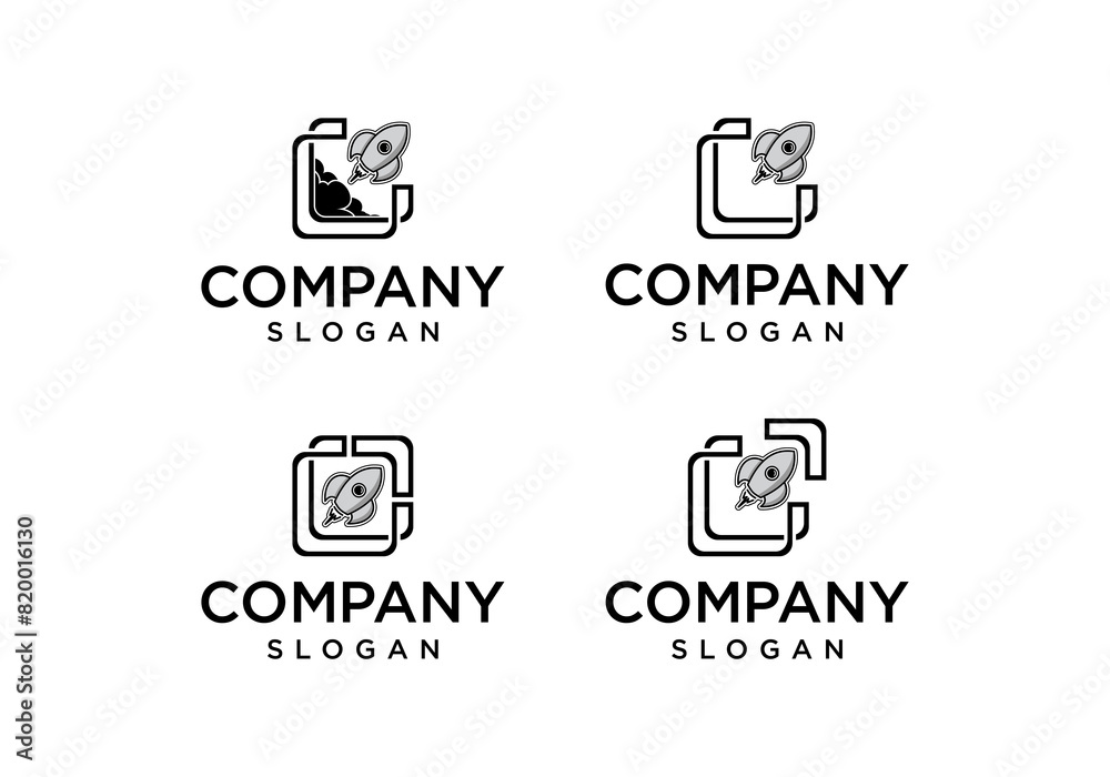 Rocket Launch Logo Design Vector Rocket Launch Logo Design Vector