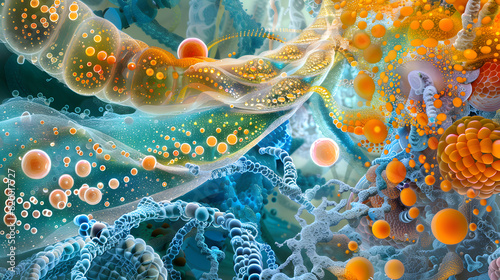 Biological Ballet: Lipogenesis and Glucose Molecules in Surreal Harmony